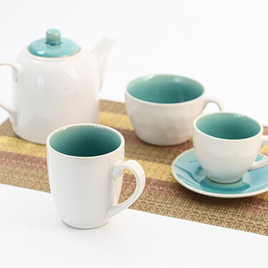 Кухоль Fissman CELINE 350 мл, колір лазурний кераміка (6224)