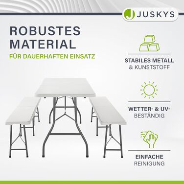 Набор со стола и 2 скамейки для отдыха Juskys