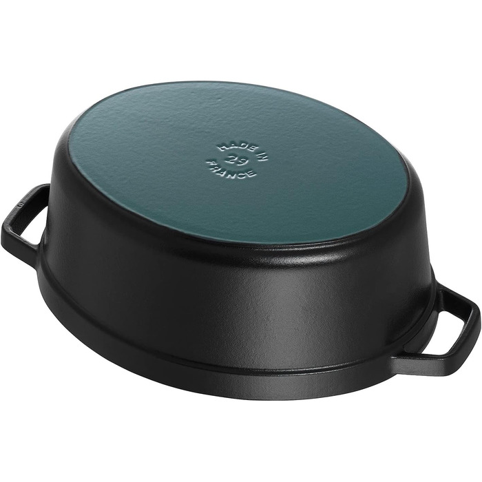 Чавунна жаровня/кокот STAUB, овальна 6,7 л, (41 см, чорна)