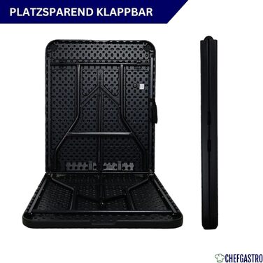 Складаний фуршетний стіл 180x74 см чорний CHEFGASTRO