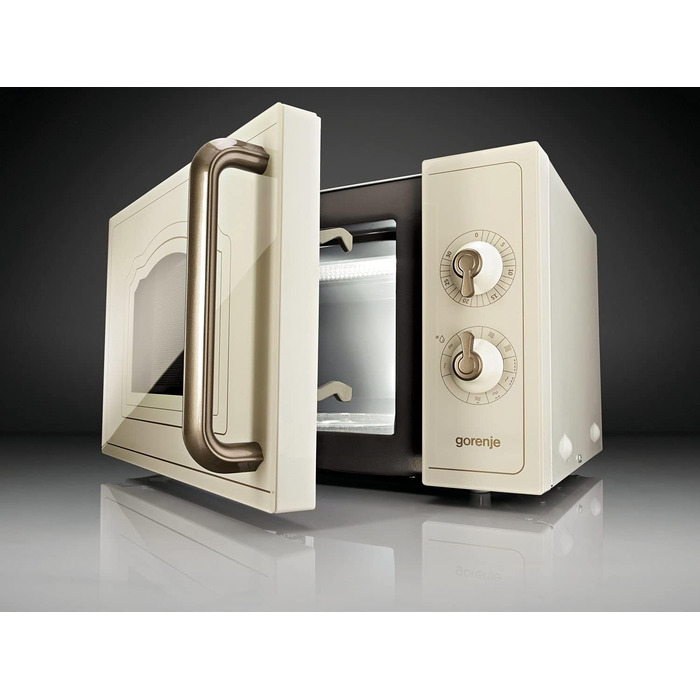 Мікрохвильова піч Gorenje MO20A3WH / 20 л / 800 Вт / AquaClean / AutoMenu / Сенсорне керування / LED-дисплей / Функція розморожування / 5 рівнів потужності / Блокування від дітей / Білий (Класичний, Бежевий)