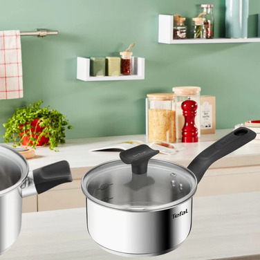 Tefal Набір посуду Delicious, 6 предметів, нержавіюча сталь, бакеліт, скло