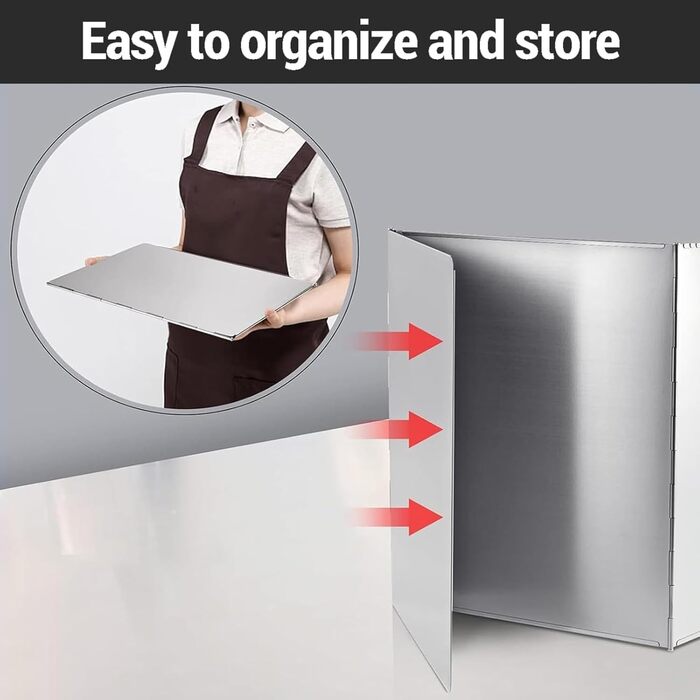 Кухонний фартух з нержавіючої сталі 80 х 30 х 40 см Onxyrbyte