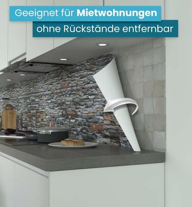 Самоклеючий кухонний фартух - матовий, преміальна бризкозахисна плівка 0,4 мм як доступна альтернатива склу, легке встановлення та очищення - висота 60 см - Дизайн Світло-сірий мармур 180 x 60 см (Сірий камінь, Ш 80 см x В 60 см, преміум армований 0,4 мм)