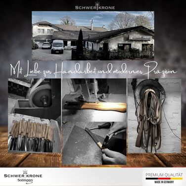 Нож для мяса Schwertkrone Рукоять из оливкового дерева Универсальный нож Нож для ветчины (Кухонный набор 20 см)