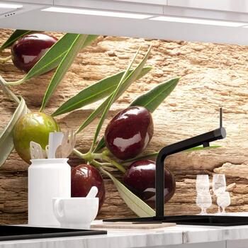 Самоклеючий кухонний фартух ОЛІВКИ 60 x 400 см Зроби сам - Зроби сам ПВХ бризкозахисний екран В 60 см x Ш 400 см