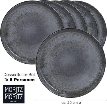 Набір посуду Moritz & Moritz VIDA з 18 предметів Елегантний набір тарілок 6 персон з високоякісної порцеляни посуд, що складається з 6 обідніх тарілок, 6 десертних тарілок, 6 тарілок для супу (6 маленьких тарілок)