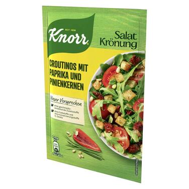 Салатні крутони Knorr з цибулею для смачного салату без додавання підсилювачів смаку 20 шт. 25 г (25 г (1 упаковка))