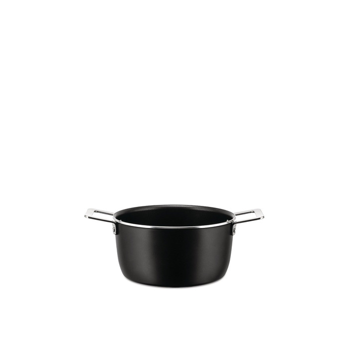 Кастрюля с двумя ручками 20 см, черная Pots & Pans Alessi