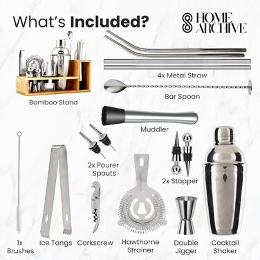 Професійний набір бармена з 26 предметів Generic
