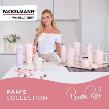 Бутылка для воды 500 мл изолированная, пастельно-розовая Pamela Reif Fackelmann