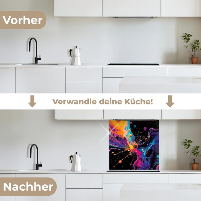 Кухонний фартух 60x80 см Самоклеючий захисний щиток для кухонної стіни Кухонний фартух Кухонні фасади Кухонні фартухи Кухонна стіна Вода - Пейзаж - (Барвистий - Кольоровий, 80 x 80 см)