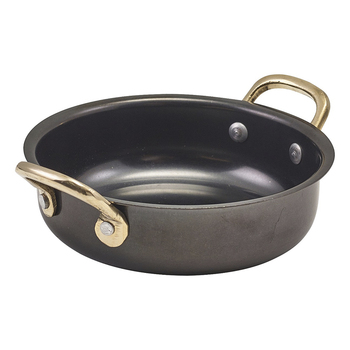 Сковорода для подачі 13.5*3.75 см, 460 мл, кругла, металева, Black Vintage Steel, GenWare