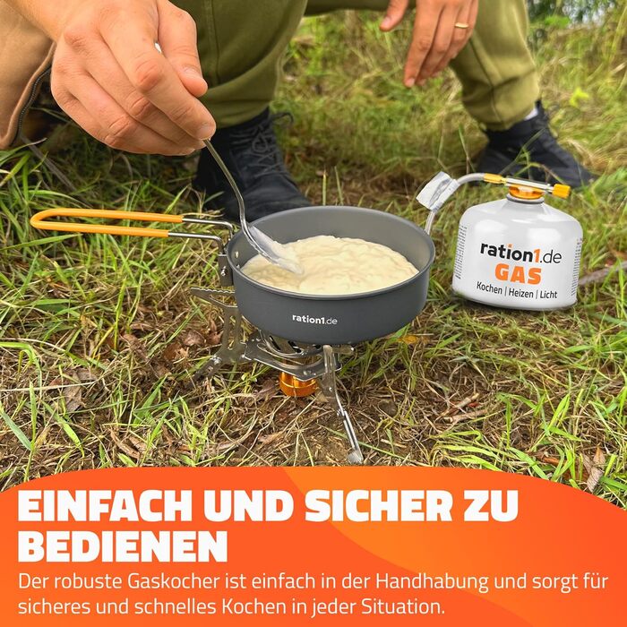 Компактный туристический набор для приготовления пищи 11 предметов ration1.de