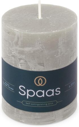 Свічка Spaas Rustic Pillar 70/95 мм 35 шт. - світло-рожева (світло-сіра)
