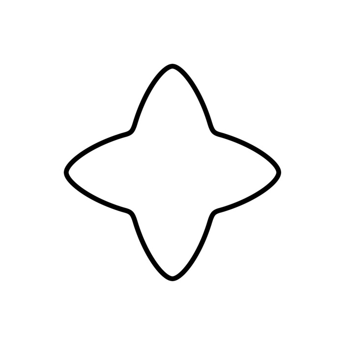 Формочка для печенья звезда 4-х лучевая металлическая 6 см Kaiser