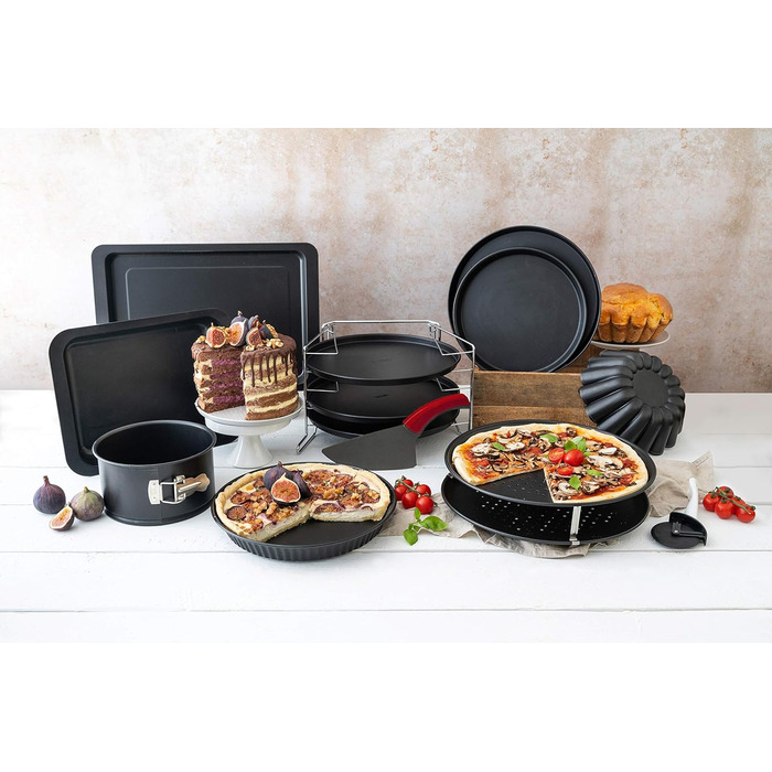 Форма для випічки Zenker 7520 Panettone, пружинна форма з антипригарним покриттям, сковорода чорного кольору для невеликих тортів (форма для торта прибл. Ø185x100 мм), кількість