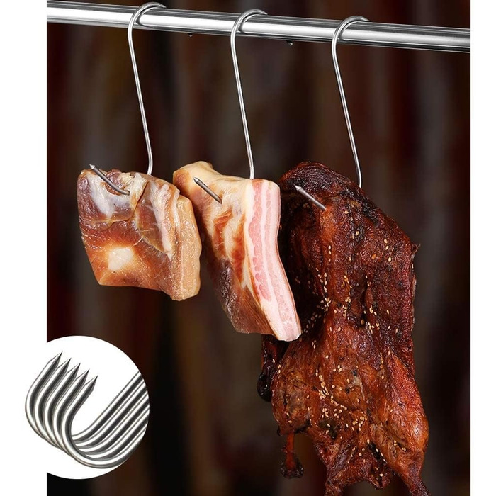 Набор из 20 крючков для мяса 13 см, нержавеющая сталь GYUEE