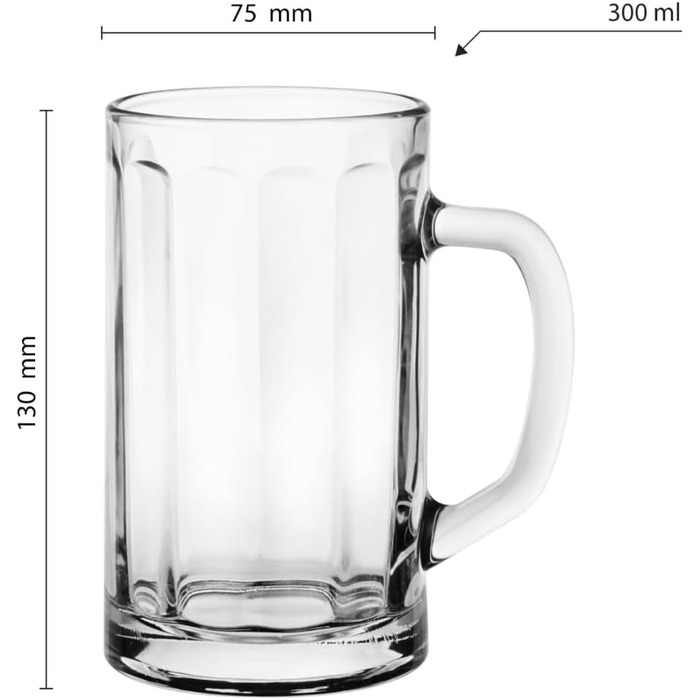 Набір склянок для пива 4 шт по 300 мл Glasmark KROSNO 1992