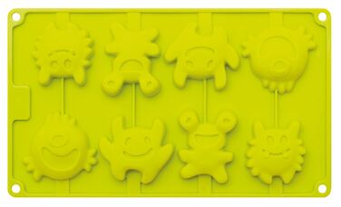 Форма для випічки кексів-монстрів, 17 предметів, 30,5 x 2,3 x 18 см, зелена, RBV Birkmann
