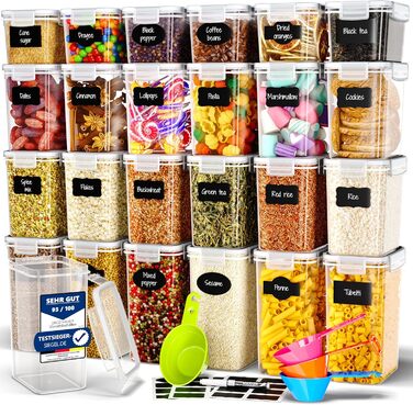 Набор из 24 контейнеров для хранения, прозрачный/белый Deco haus