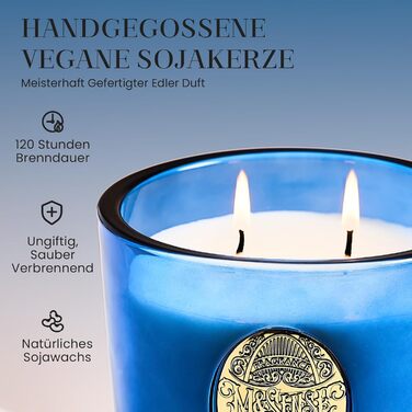 Ароматна свічка M&SENSE Лісова хатина, ароматичні свічки у склянці, натуральна соєва свічка, час горіння 55 годин, подарункові свічки для жінок та чоловіків, подарункова свічка (літня ніч, 560 г)
