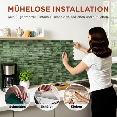 Самоклеящиеся премиальные наклейки для кухни 30 х 30 см TRADEDOWNCO PEEL & STICK TILES