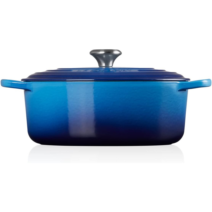 Гусятница / жаровня з кришкою 27 см, синій Le Creuset