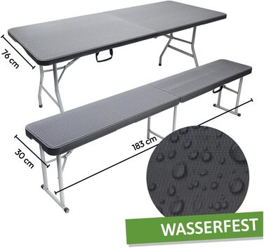 Набор стола и 2 скамейки для кемпинга novaterra