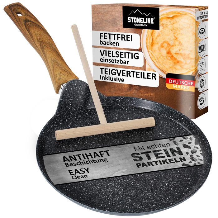 Сковорода для блинчиков с деревянной ручкой 25 см STONELINE