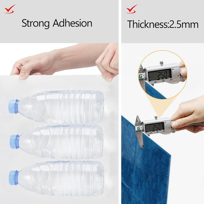 Штук 3D наклейки на плитку для ванної кімнати кухні, самоклеюча вінілова плитка, самоклеюча плівка для плитки, стінові панелі, ПВХ, плитка Metro, самоклеючий декор плитки 30x30, декор настінної плитки (10, 4 смужки темно-синій)