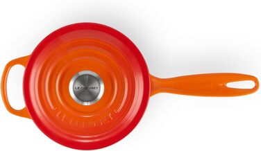 Чавунний сотейник Ø 16 см, 1,2 л з кришкою, полум'яно-червоний Signature Le Creuset