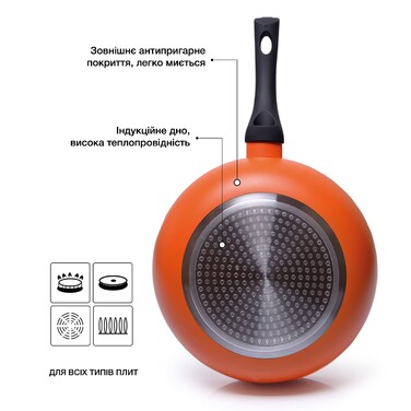Глубокая сковорода Fissman PENETTA 28x8,1 см индукционная (4779)