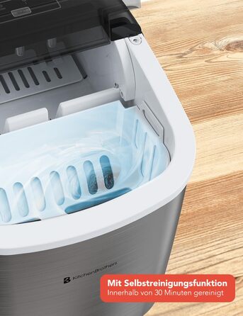 Льдогенератор 1,2 л 95 Вт серебряный KitchenBrothers