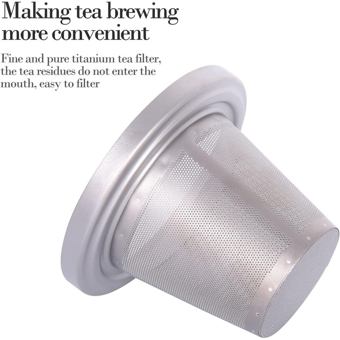 Чай iBasingo для одного набору Титановий чайник для подорожей на відкритому повітрі зі вставкою Кемпінг Портативний китайський чайний набір кунг-фу Двошарова чайниця з ситечком для чаю та 3 міні-чашки 40 мл Ti3105D (заварник Ti3104d з фільтром і 3 чашками