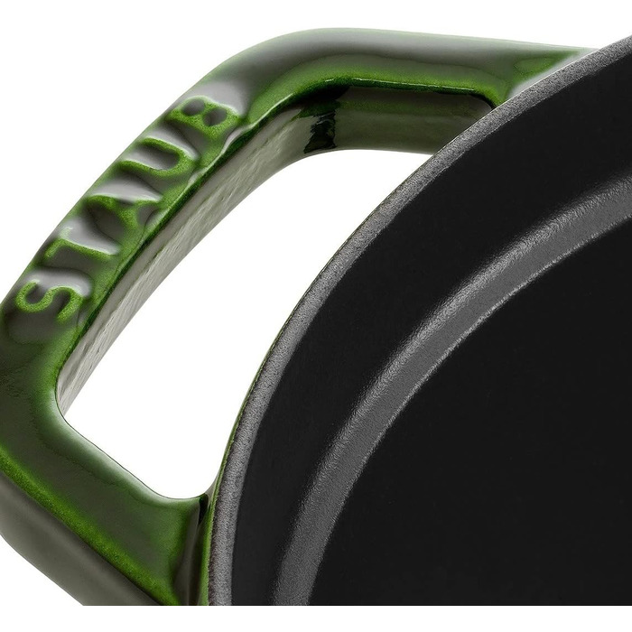 Чавунна жаровня/кокотниця STAUB, овальна 6,7 л, (31 см, базилік/зелений)