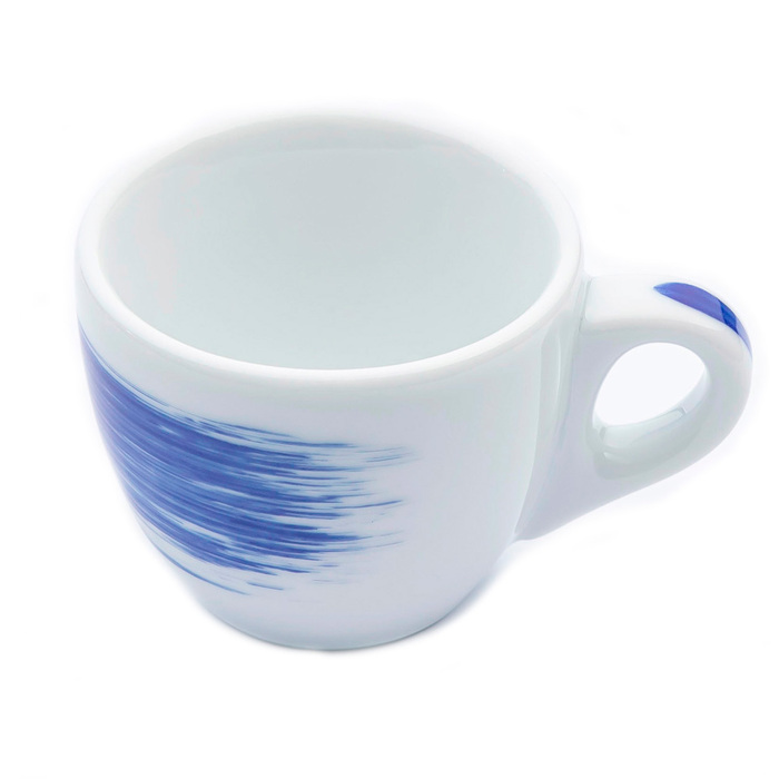 35113 Чашка espresso 75 мл Blue stroke B 'Verona Millecolori Hand Painted Brush stroke B Blue with S