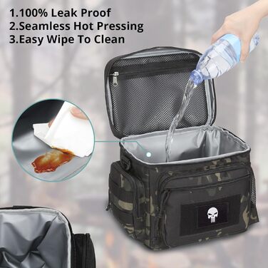 Термосумка 12 л чорний камуфляж Bunnychic