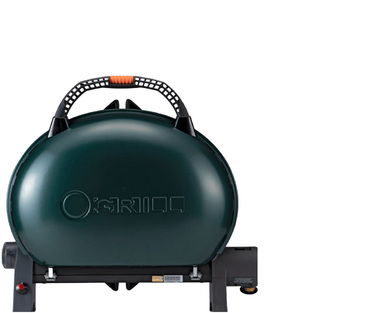 КОМПЛЕКТ Портативний переносний газовий гриль O-GRILL 500, зелений + шланг в подарунок! Код: 013367
