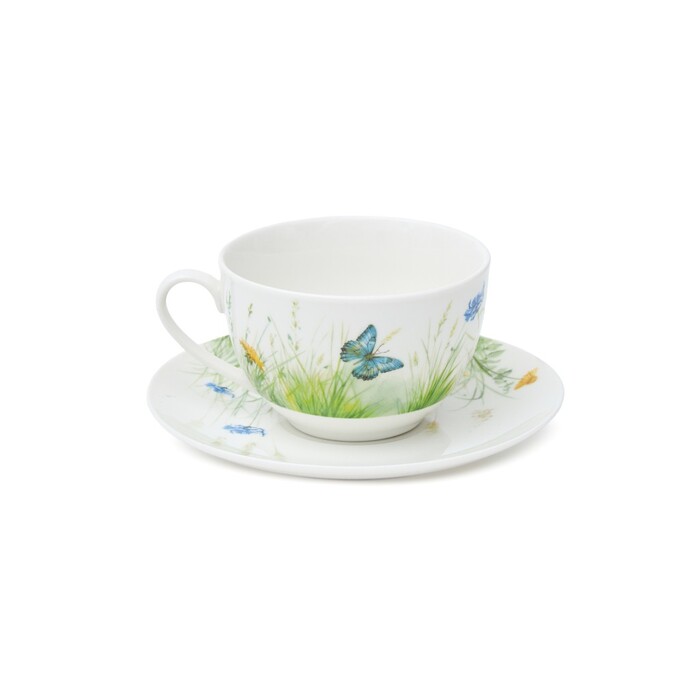 Кухоль Fissman RABBIT 200 мл з блюдцем порцеляна (13727)