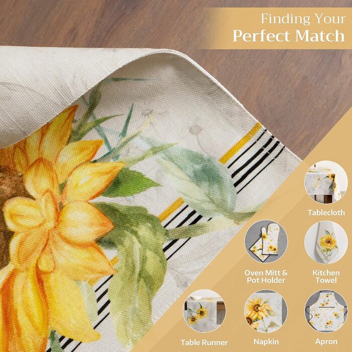 Бавовняні килимки для серветок, набір з 4 шт. , декоративні килимки для серветок, пасхальні килимки, що миються, для свят, вечерь, весни, літа (33 см x 48 см) (048 - Candice), 39Hermine 100