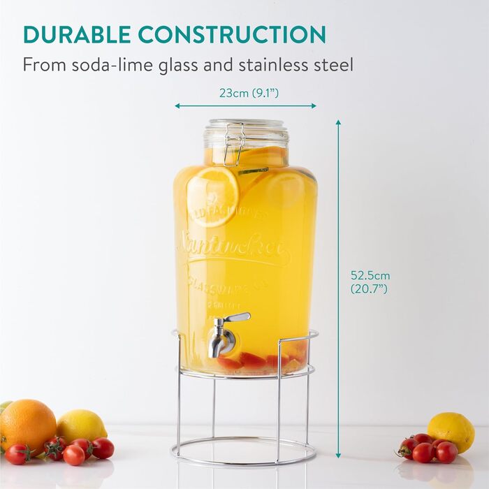 Диспенсер для напитков с металлической подставкой 8 л Navaris