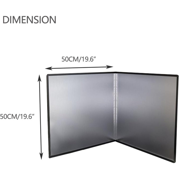 Складаний захист від бризок для плити, нержавіюча сталь, складний, захист від бризок для плити, настінний, газовий, сковорідка, кемпінговий, чотирискладний, 45 x 80 x 60 см (двоскладна дошка, 50*50 см)