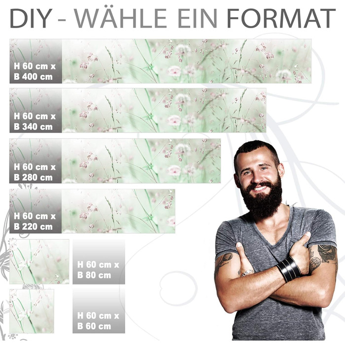 Самоклеючий кухонний фартух 340 х 60 см StickerProfis