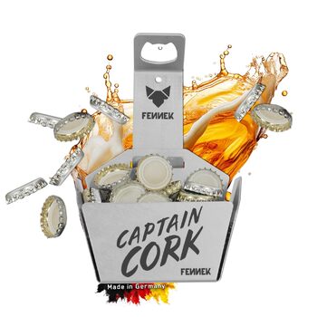 Магнітний відкривач для пляшок з кошиком для кришечок FENNEK