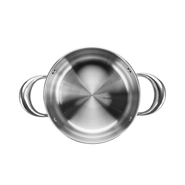 Каструля Fissman ABSOLUTE PRO 20x10 см / 3,2 л зі скляною кришкою нержавіюча сталь (5546)