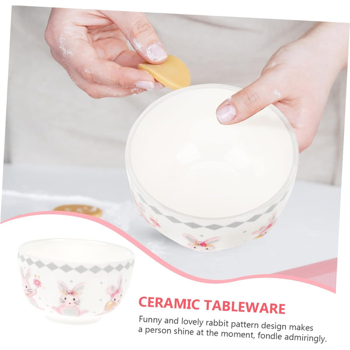Елегантна керамічна миска з візерунком кролика 470 мл Cabilock