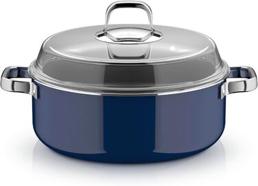 Жаровня 6 л со стеклянной крышкой 24 см Tim Raue Edition, синий Fusiontec Mineral Pro WMF