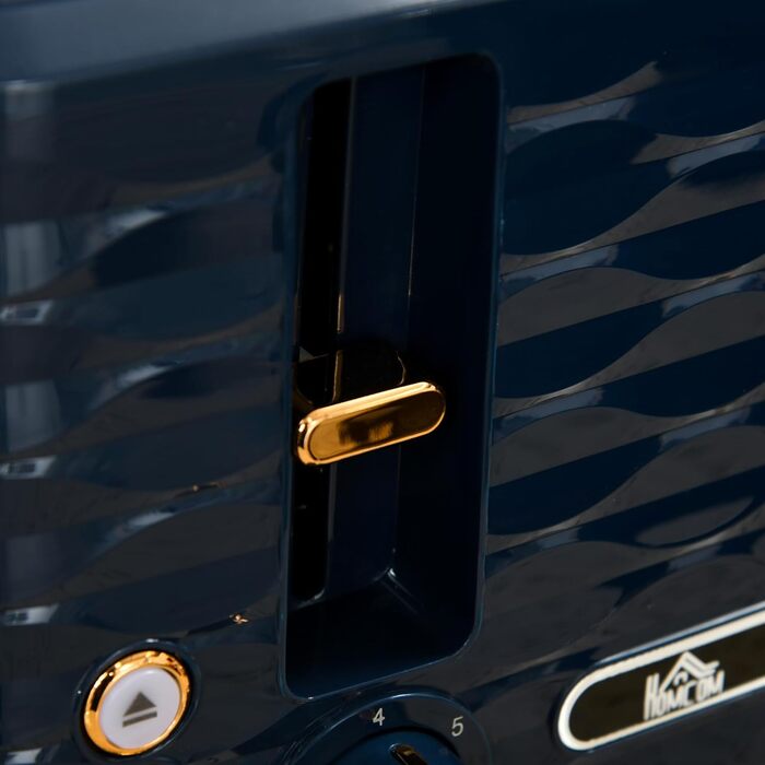 Набір для сніданку HOMCOM Kettle Toaster Set з чайником 1,7 л, тостером на 4 скибочки, 2200 Вт, 7 рівнів підрум&39янення, розморожуванням, розігріванням та піддоном для крихт, термостатом Otter, кремово-білим (синім)