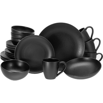 Набір посуду на 4 персони, 20 предметів, Magic Black Coupe Creatable